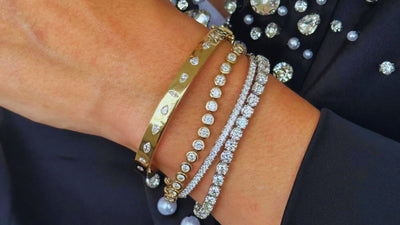 Stack it up! Layering Your Favorite Lab Grown Diamond Bracelet and Bangles.