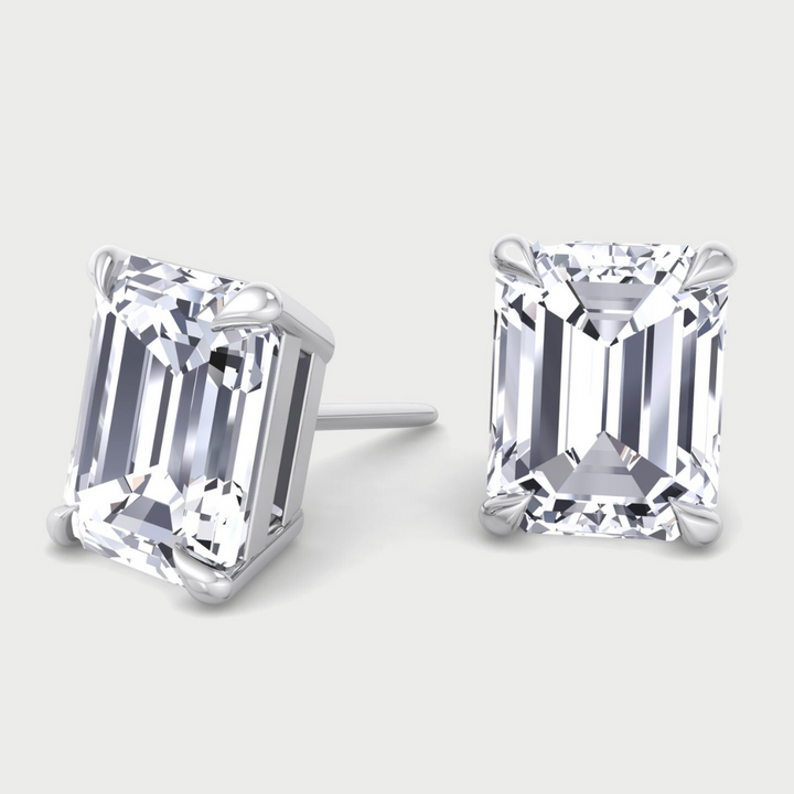 Emerald Cut Lab-Grown Diamond Studs