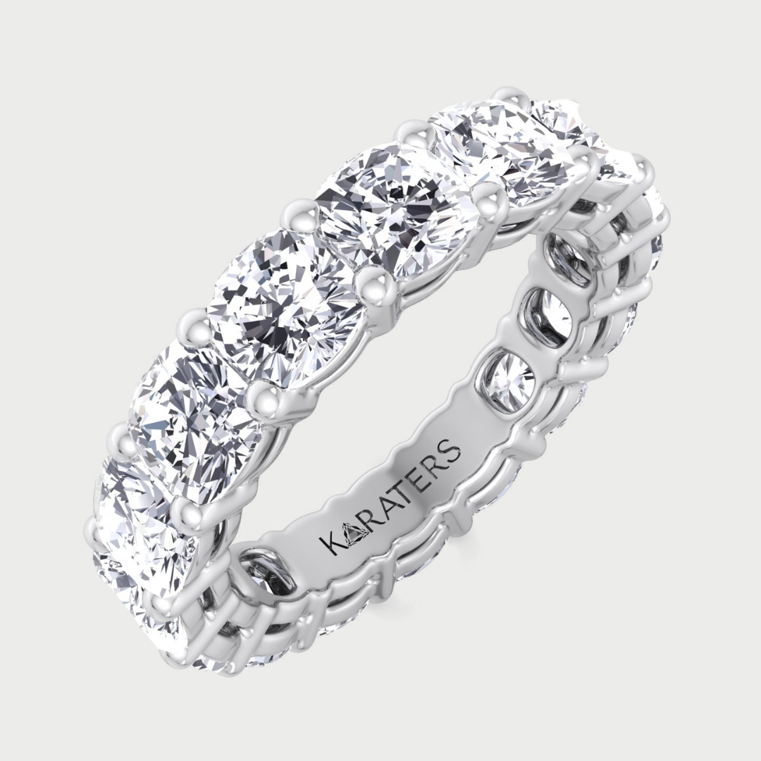 Caravaca - Cushion Cut Lab Grown Diamond Eternity Band