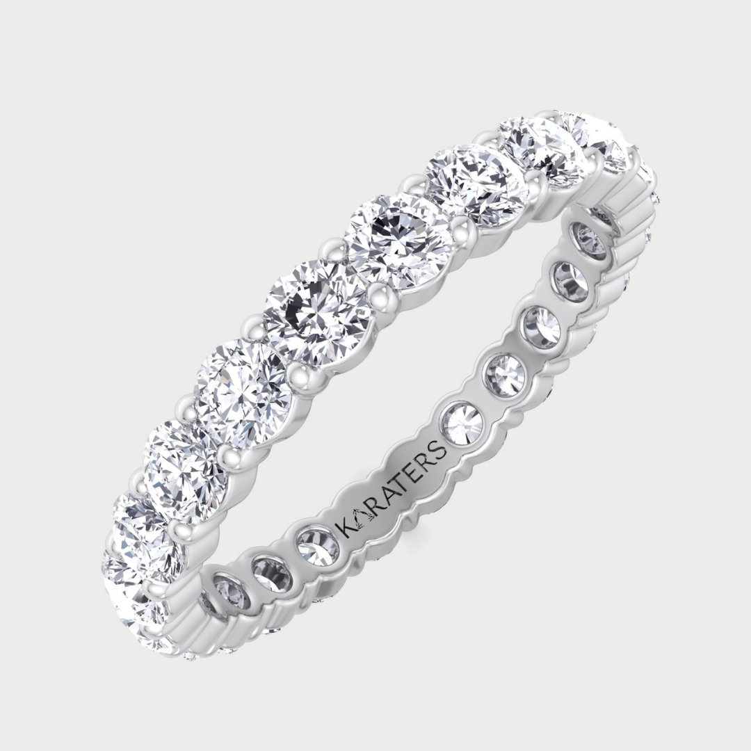 Guernica - Round Cut Lab Grown Diamond - U Prong Eternity Band