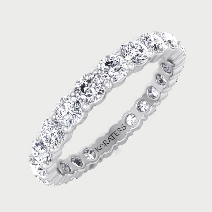 Guernica - Round Cut Lab Grown Diamond - U Prong Eternity Band