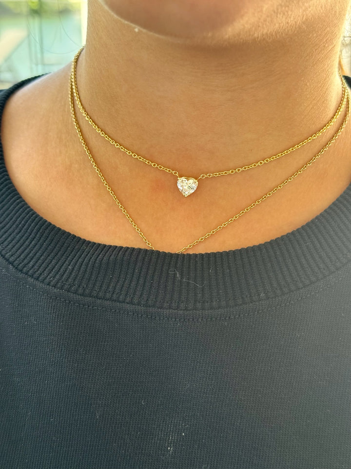 Heart Shape Lab Grown Diamond Pendant