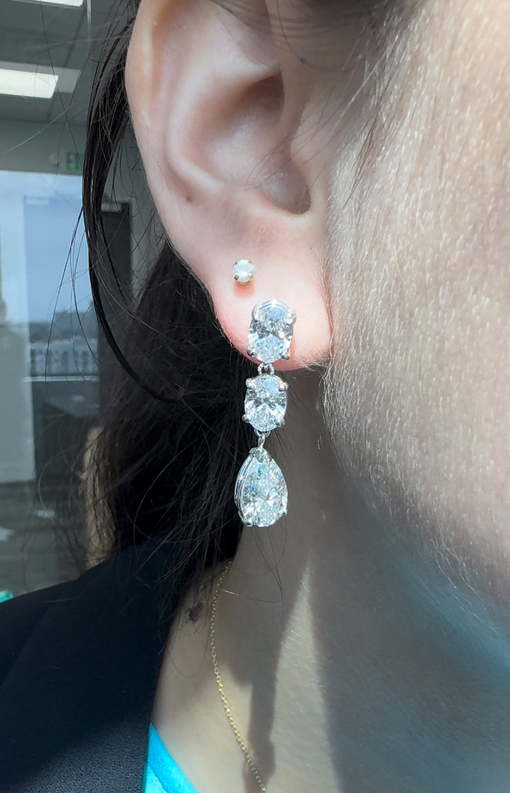 Lab-grown diamond ring, close-up view highlighting sparkle and detailed setting