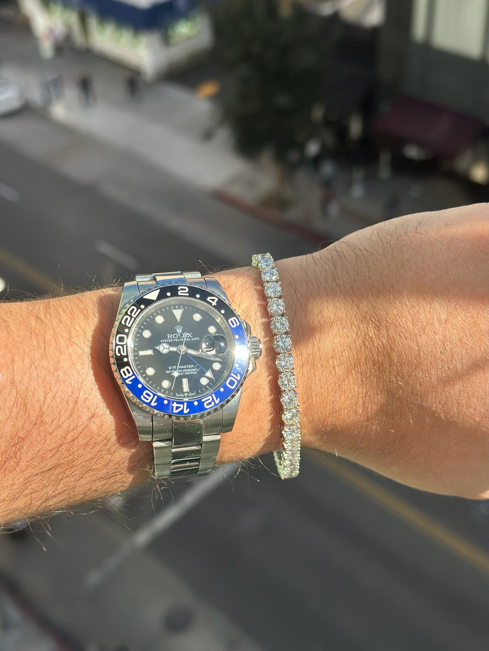 Men Lab Diamond Tennis Bracelet