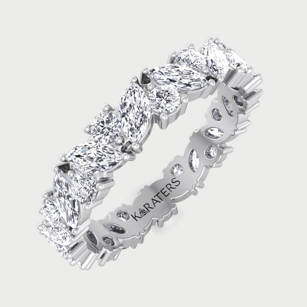 Plasencia - Marquise Cut Lab Grown Diamond Eternity Band