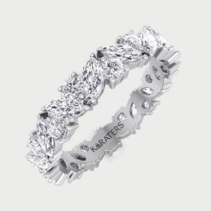 Plasencia - Marquise Cut Lab Grown Diamond Eternity Band