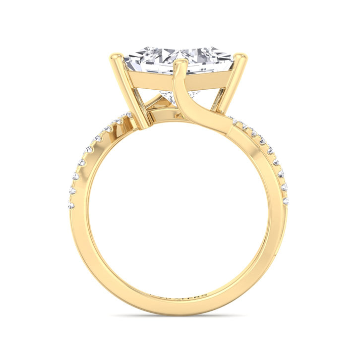 Princess Diamond Yellow Ring Wrap SideStones