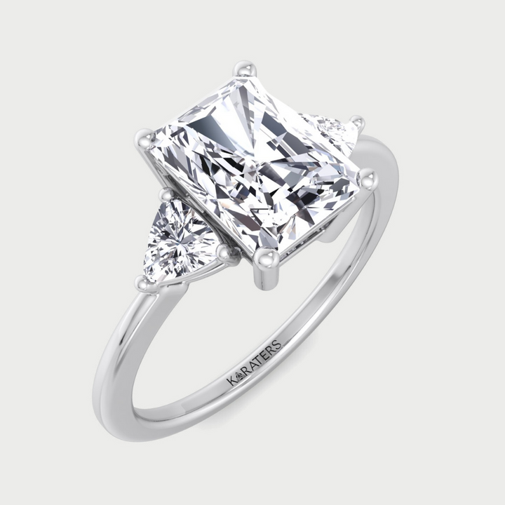 Radiant Cut Solitaire Lab-Grown Diamond Engagement Ring in 14K white gold