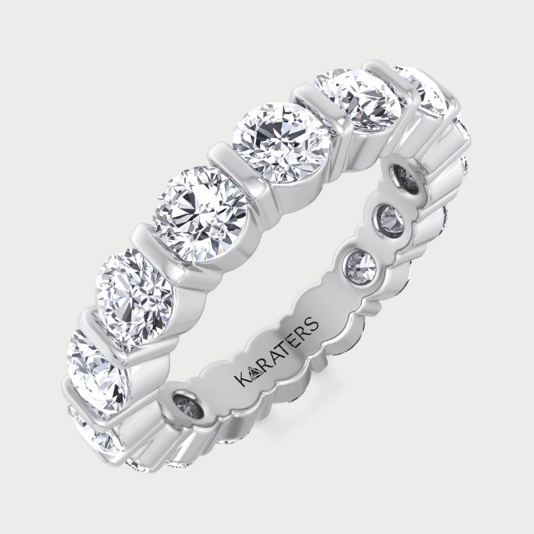 Requena - Round Cut Lab Grown Diamond Bar Set Eternity Band