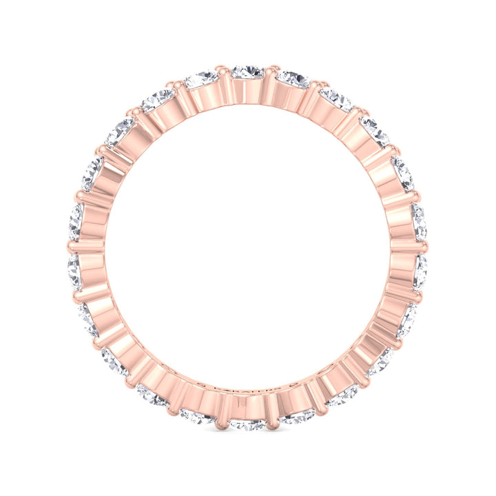 Round Shape Lab Grown Diamond Curved Eternity Band