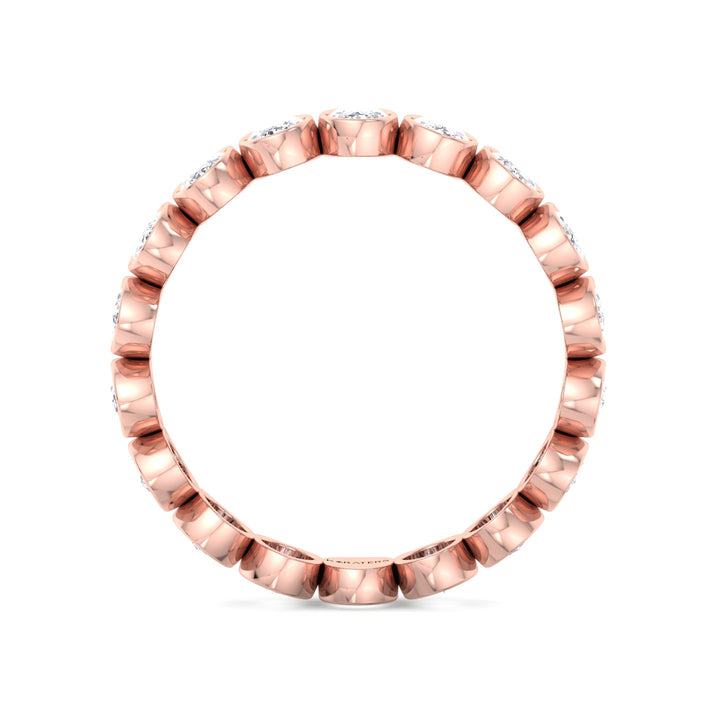 Bezel Set Oval Shape Lab Grown Diamond Eternity Band