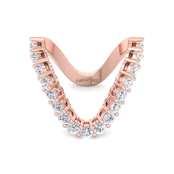 Round Shape Lab Grown Diamond Vanki Ring