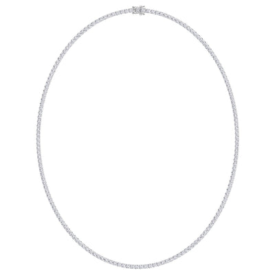 Lodan - Round Cut Lab-Grown Diamond Tennis Necklace 4-Prong