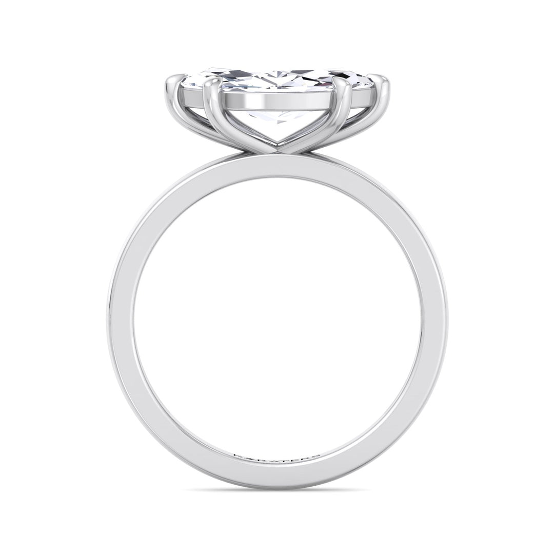 Marquise Cut Lab Grown Diamond East West Solitaire Engagement Ring