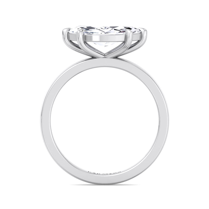 Marquise Cut Lab Grown Diamond East West Solitaire Engagement Ring