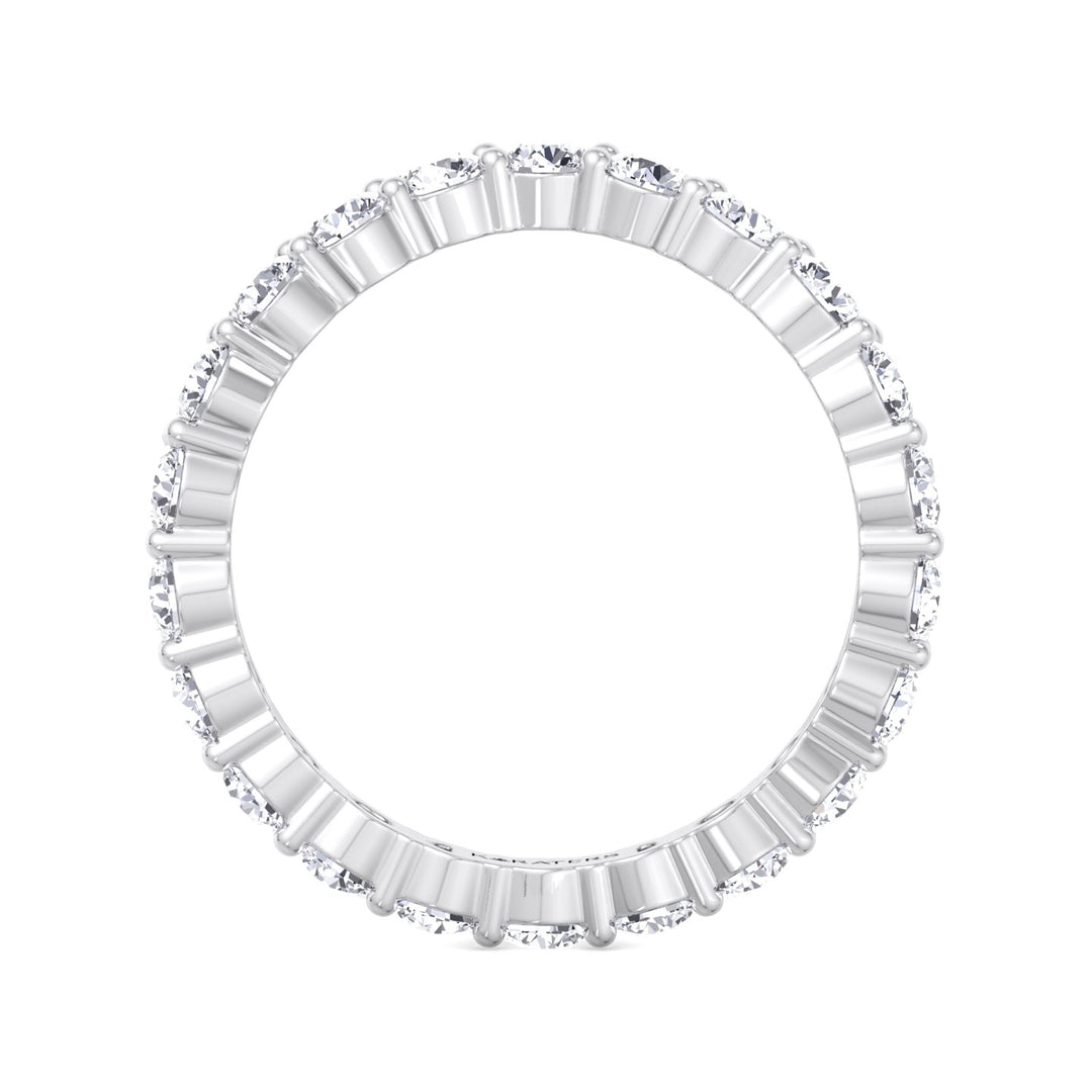 Round Shape Lab Grown Diamond Curved Eternity Band