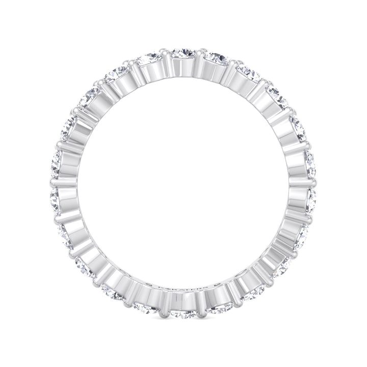 Round Shape Lab Grown Diamond Curved Eternity Band