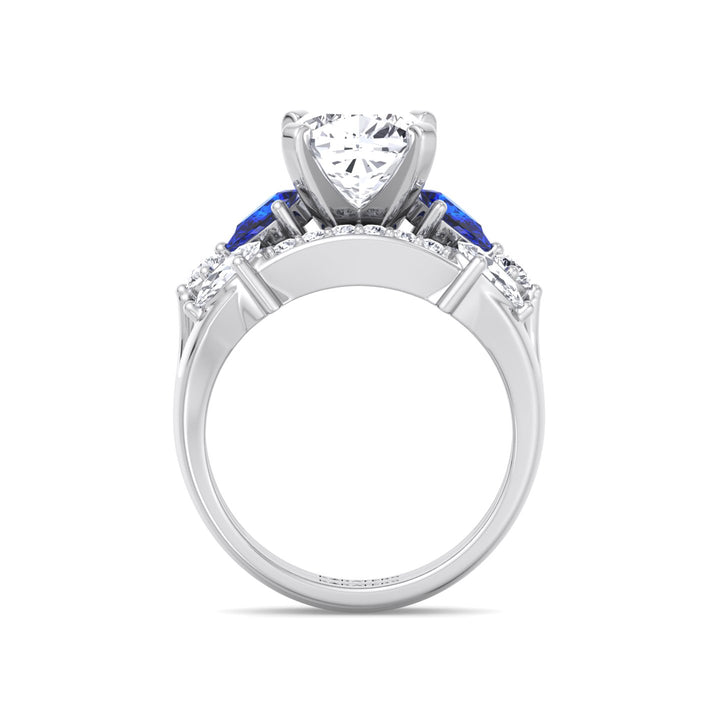 3.95CT Total Weight Multi Shape Lab Grown Diamond Wedding Set White Gold