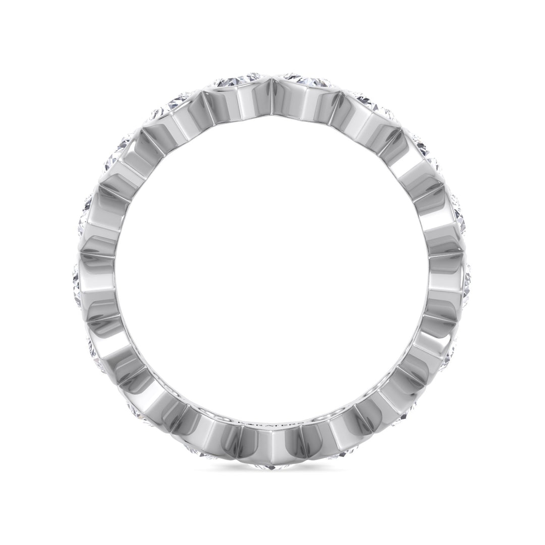 Bezel Set Heart Shape Lab Grown Diamond Eternity Band