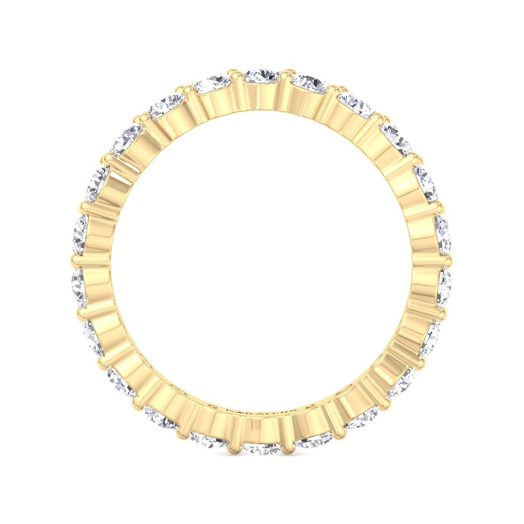 Round Shape Lab Grown Diamond Curved Eternity Band