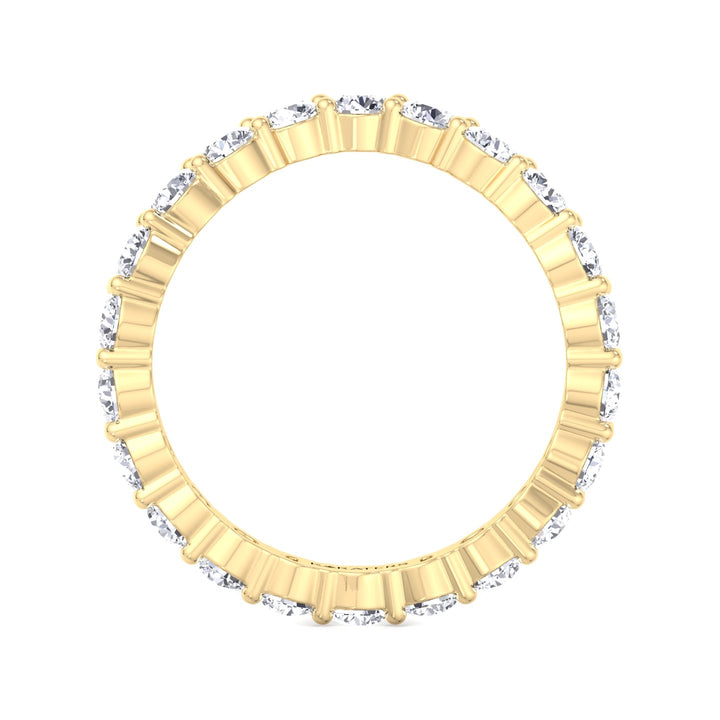 Round Shape Lab Grown Diamond Curved Eternity Band