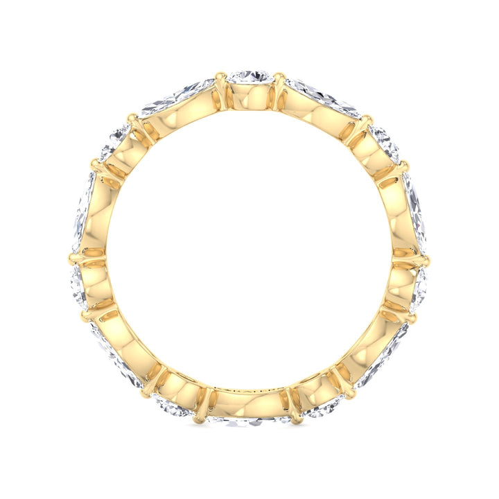 Round and Marquise Shape Lab Grown Diamond Eternity Band