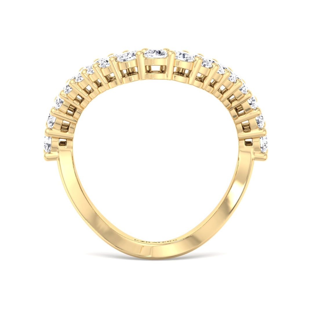Round Shape Lab Grown Diamond Vanki Ring