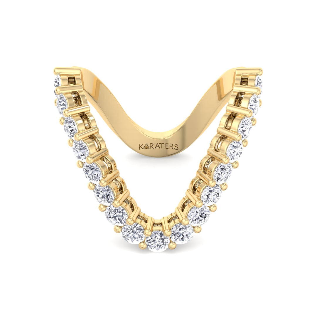 Round Shape Lab Grown Diamond Vanki Ring