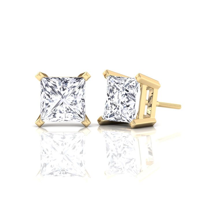 Men's Lab Grown Diamond Studs - Yellow Gold