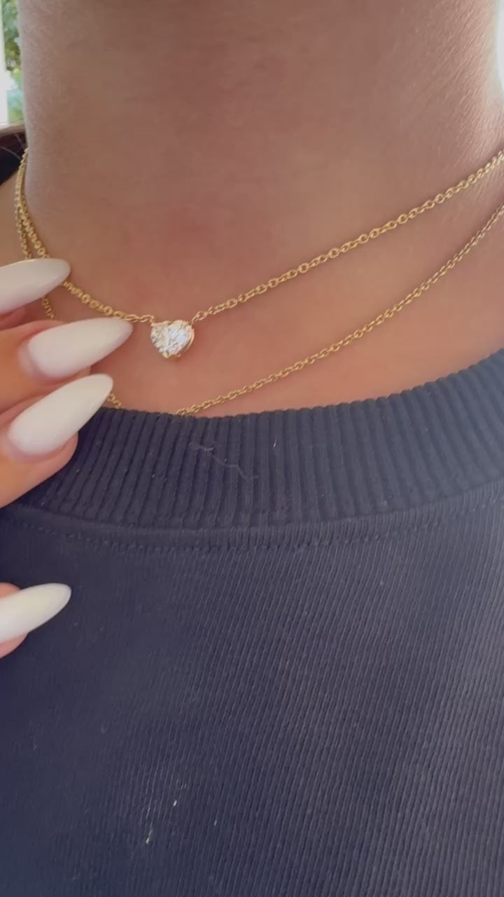 Heart Shape Lab Grown Diamond Pendant