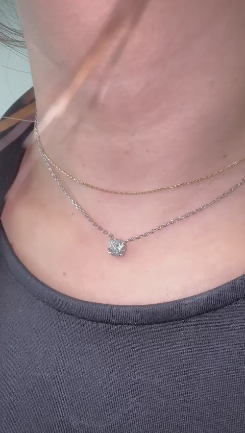 Floating Lab Grown Diamond Pendant