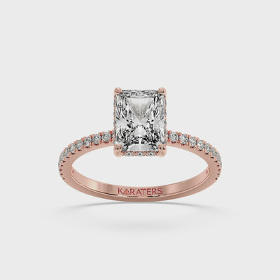 radiant-cut-lab-grown-diamond-engagement-ring-hidden-halo-and-side-stones-rose-solid-gold