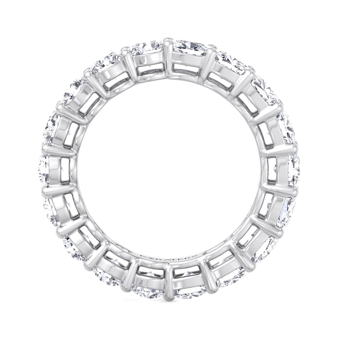 Cáceres - Double Shape-Round and Cushion Lab Diamond Eternity Band, Profile