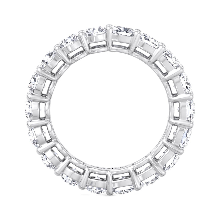 Cáceres - Double Shape-Round and Cushion Lab Diamond Eternity Band, Profile