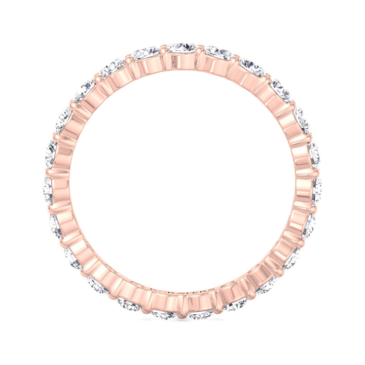 Guernica-Round Lab Rose Gold Diamond Eternity Band, Profile