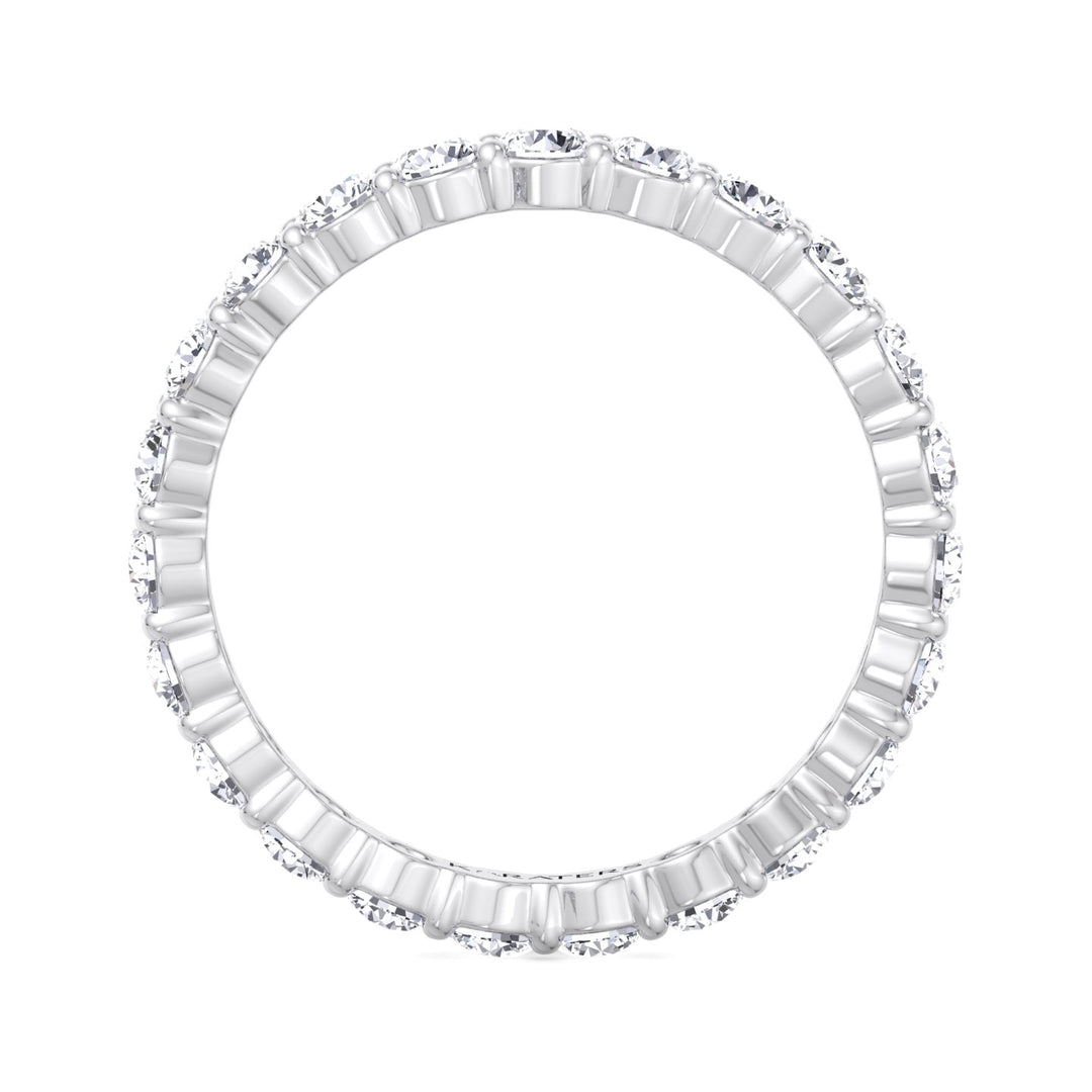 Guernica-Round Lab White Gold Diamond Eternity Band, Profile