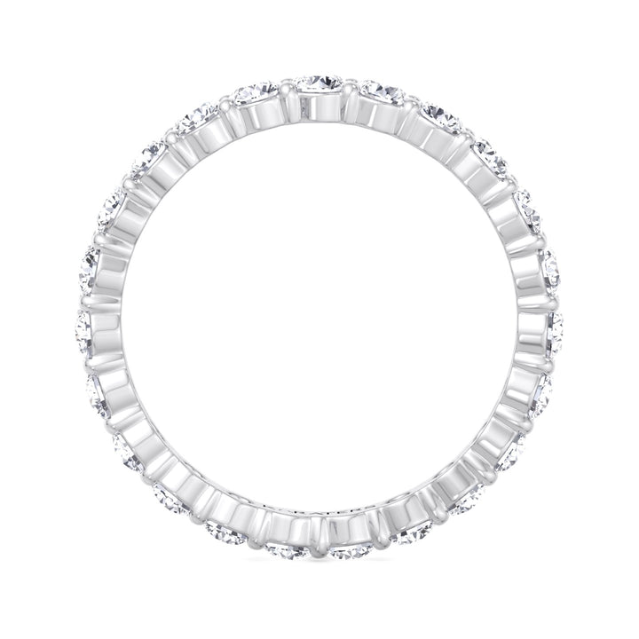 Guernica-Round Lab White Gold Diamond Eternity Band, Profile