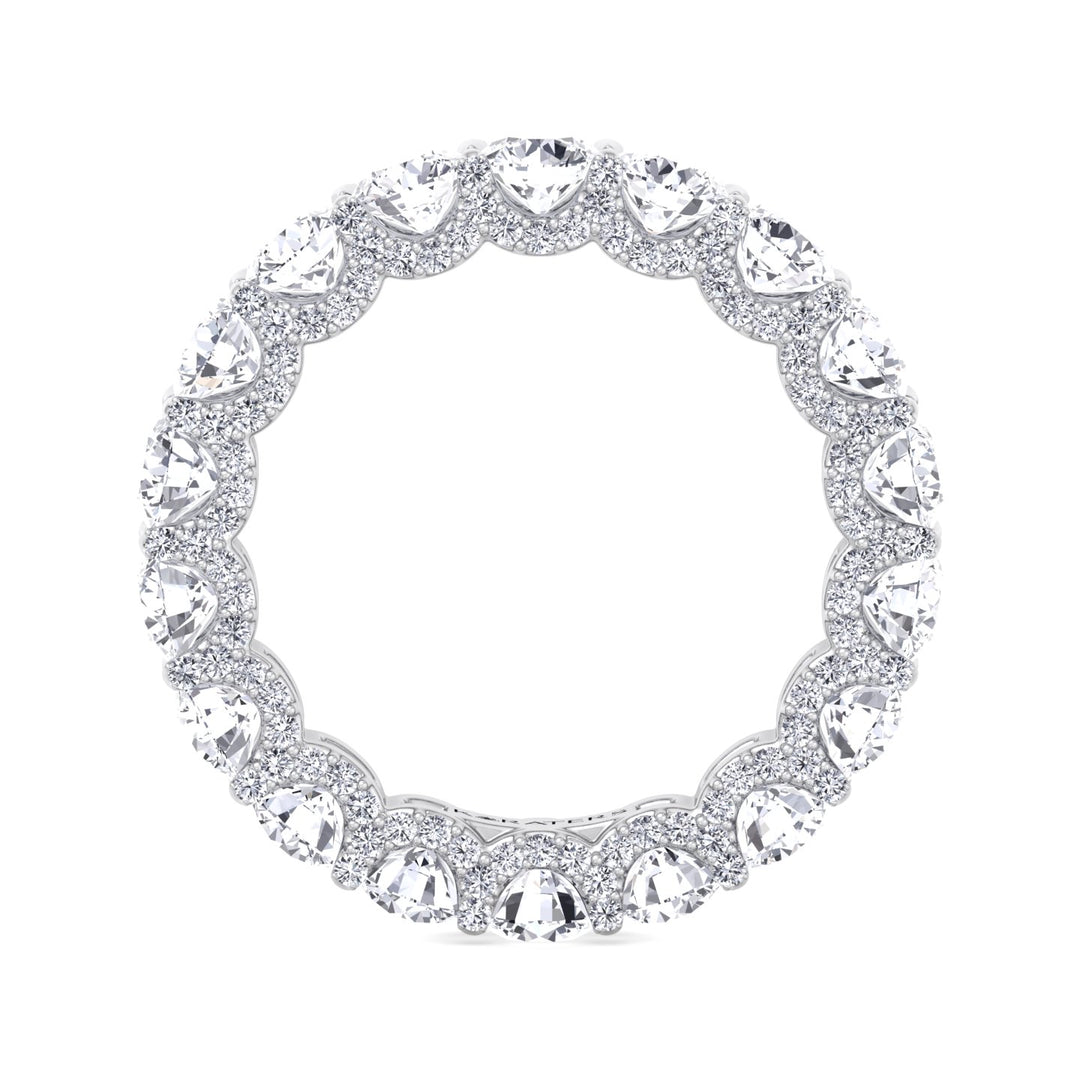Luarca-Round Lab White Gold Diamond Eternity Band, Profile