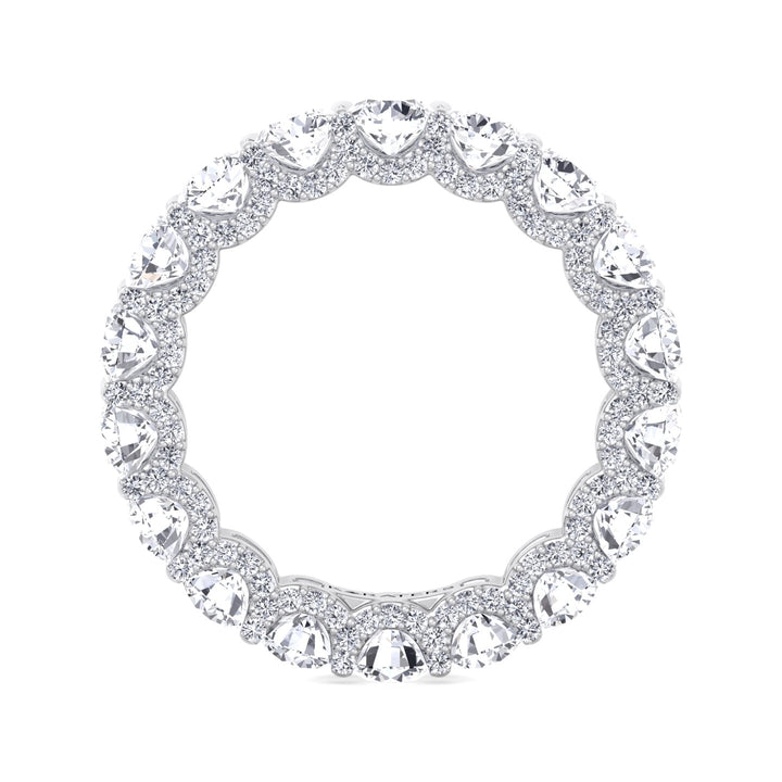 Luarca-Round Lab White Gold Diamond Eternity Band, Profile