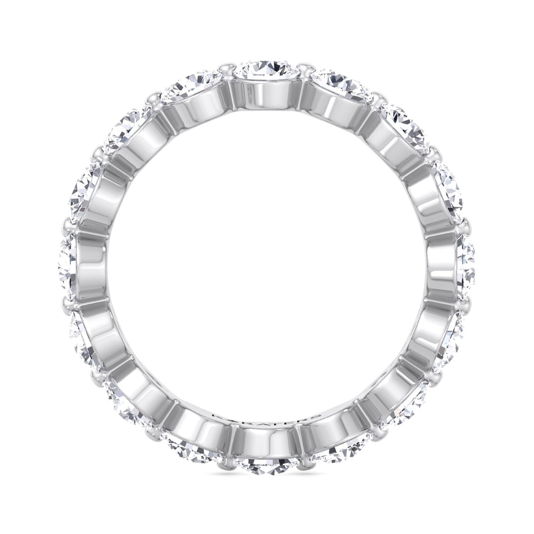Murcia-Round Lab White Gold Diamond Eternity Band, Profile