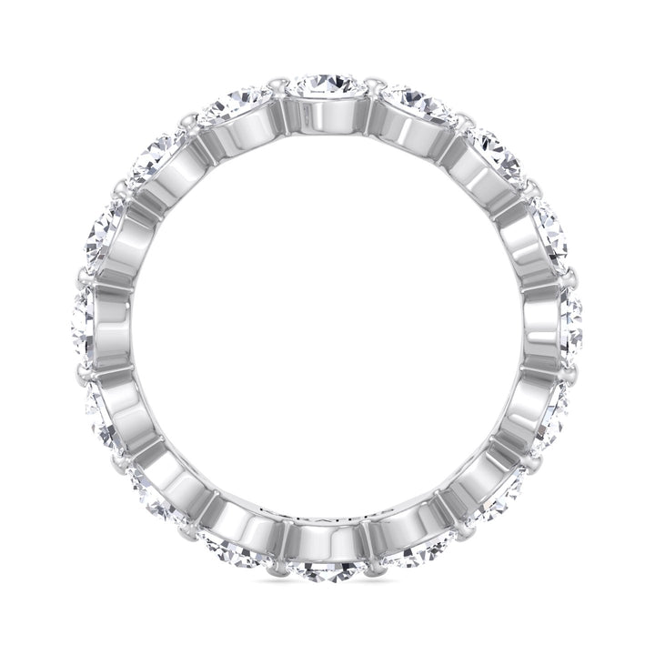 Murcia-Round Lab White Gold Diamond Eternity Band, Profile