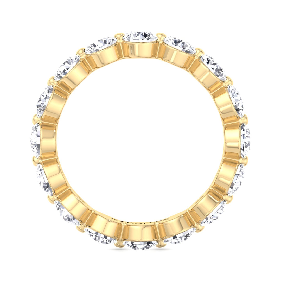 Murcia-Round Lab Yellow Gold Diamond Eternity Band, Profile