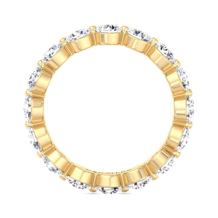Murcia-Round Lab Yellow Gold Diamond Eternity Band, Profile