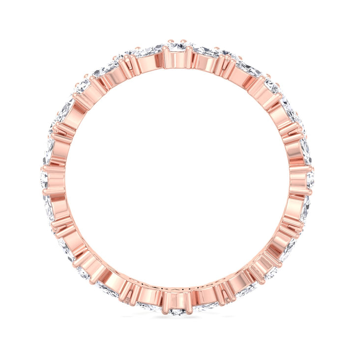 Plasencia-Marquise Lab Rose Gold Diamond Eternity Band, Profile