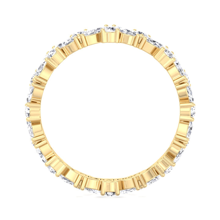 Plasencia-Marquise Lab Yellow Gold Diamond Eternity Band, Profile