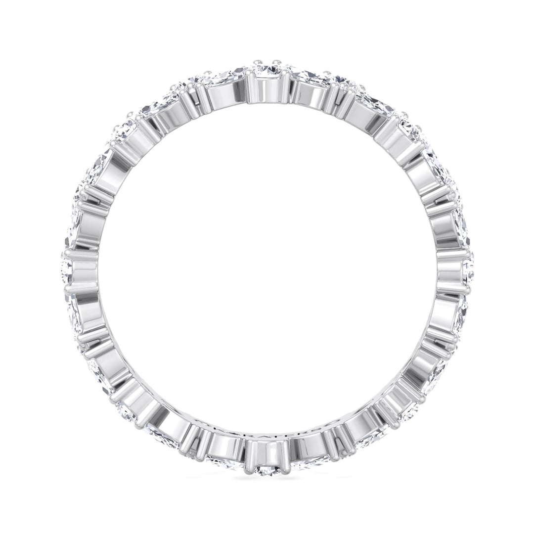 Plasencia - Marquise Cut Lab White Gold Diamond Eternity Band, Profile