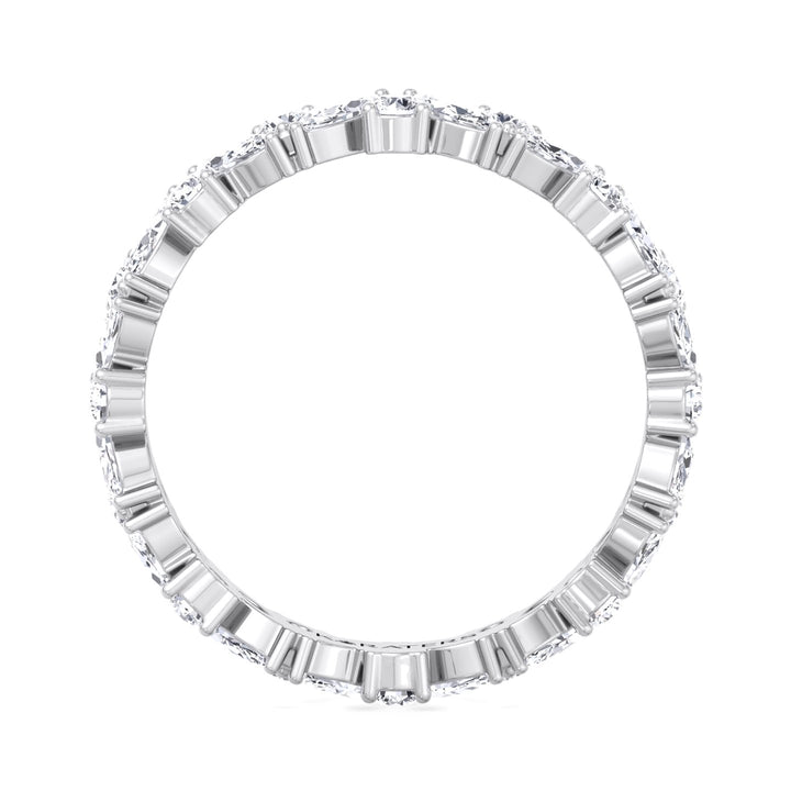 Plasencia - Marquise Cut Lab White Gold Diamond Eternity Band, Profile
