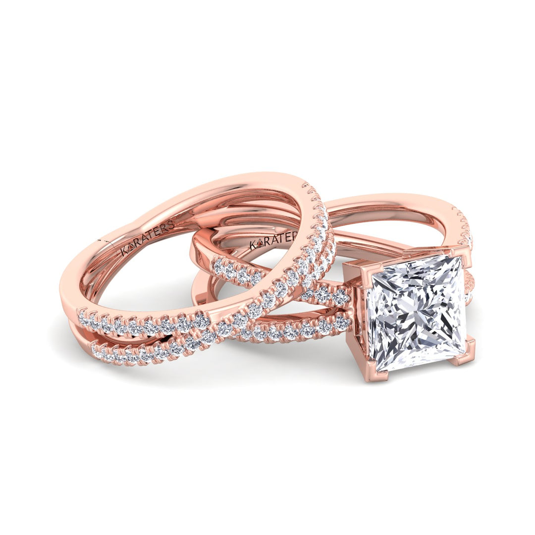 Twisted Pave Wedding Band