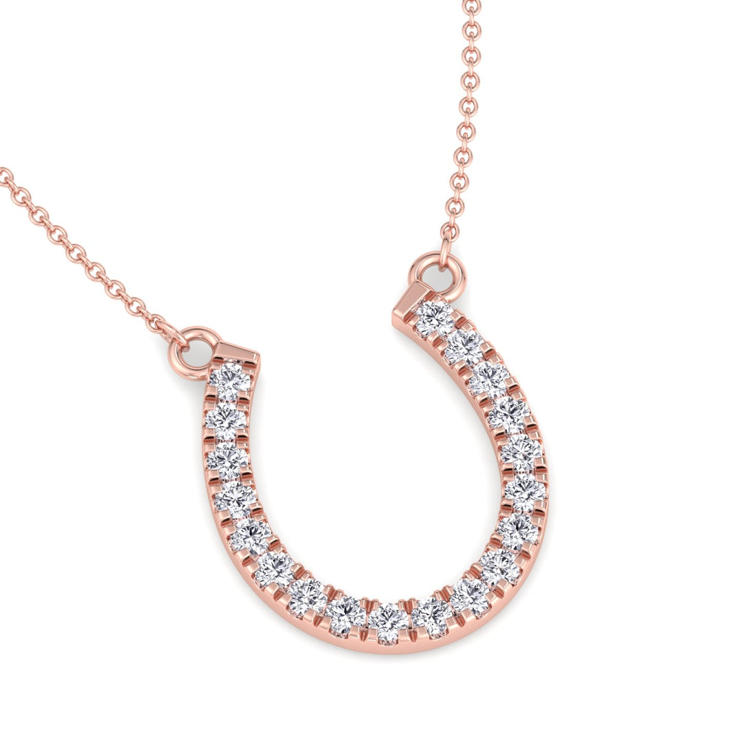 1.35Ct Lab-Grown Diamond Horseshoe Pendant Necklace