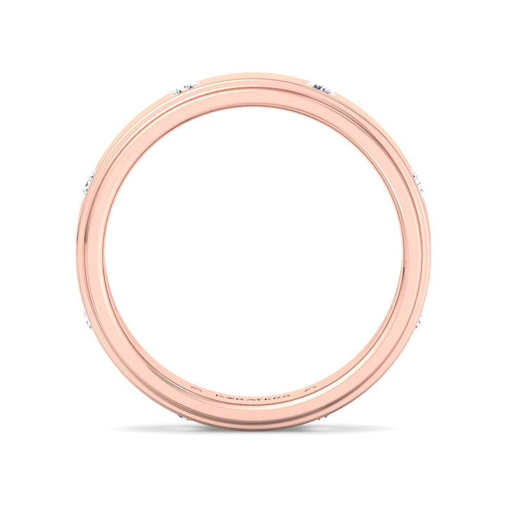 Men Lab Grown Diamond Wedding Band 6mm